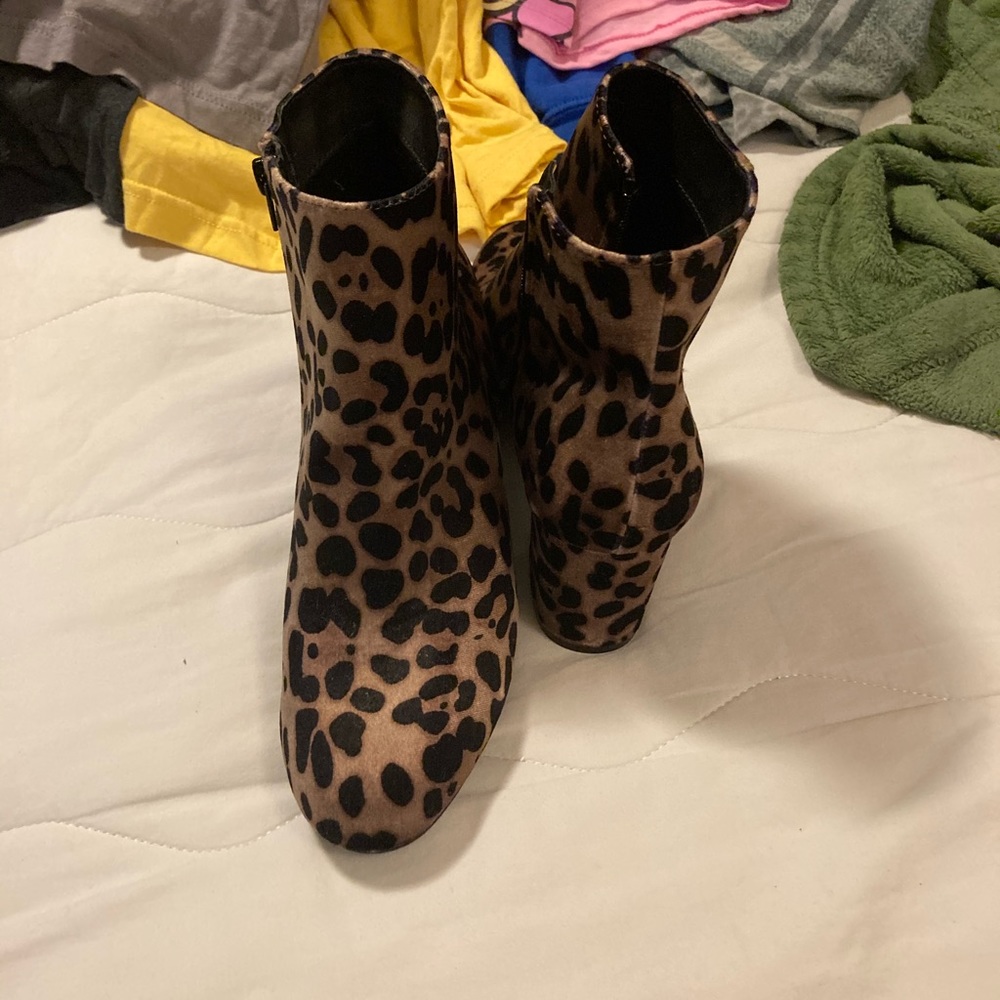Leopard print boots